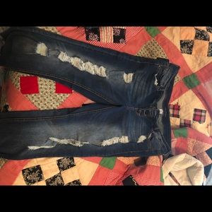 Plus size maurices skinny jeans distressed